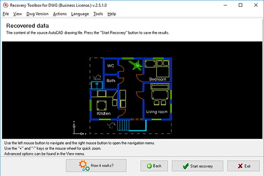 破損した .dwg を修復する方法