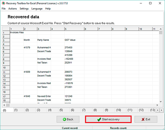 Excelの破損したファイルを修正する方法